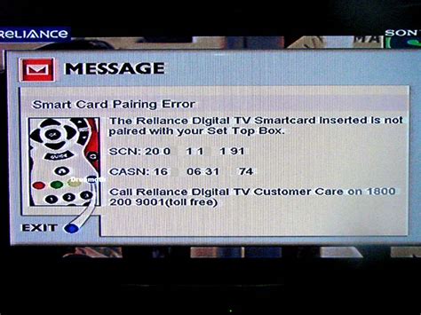 big tv smart card pairing error|RELIANCE BIG TV USER MANUAL Pd.